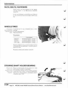 1997-2001 Honda TRX250 Fourtrax Recon Service Manual, Page 61