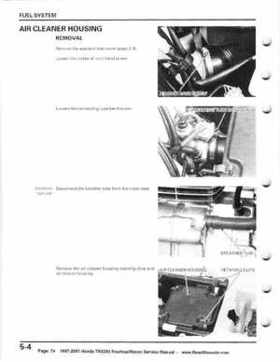 1997-2001 Honda TRX250 Fourtrax Recon Service Manual, Page 74