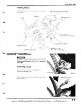 1997-2001 Honda TRX250 Fourtrax Recon Service Manual, Page 75