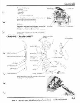 1997-2001 Honda TRX250 Fourtrax Recon Service Manual, Page 79