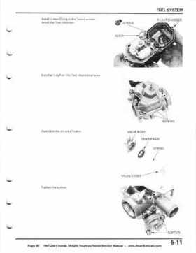 1997-2001 Honda TRX250 Fourtrax Recon Service Manual, Page 81