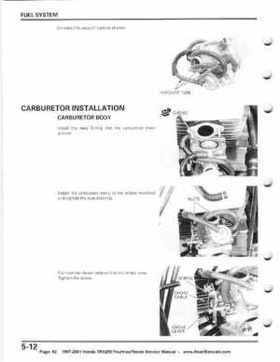 1997-2001 Honda TRX250 Fourtrax Recon Service Manual, Page 82