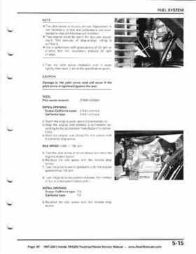 1997-2001 Honda TRX250 Fourtrax Recon Service Manual, Page 85
