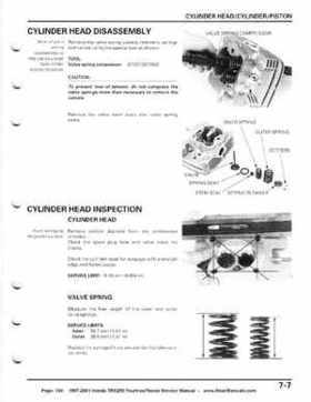 1997-2001 Honda TRX250 Fourtrax Recon Service Manual, Page 109