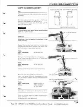 1997-2001 Honda TRX250 Fourtrax Recon Service Manual, Page 111
