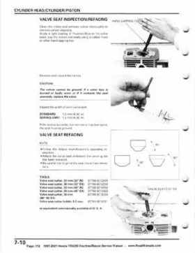 1997-2001 Honda TRX250 Fourtrax Recon Service Manual, Page 112
