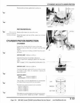 1997-2001 Honda TRX250 Fourtrax Recon Service Manual, Page 119