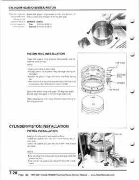 1997-2001 Honda TRX250 Fourtrax Recon Service Manual, Page 122