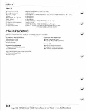 1997-2001 Honda TRX250 Fourtrax Recon Service Manual, Page 132
