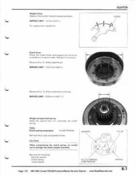 1997-2001 Honda TRX250 Fourtrax Recon Service Manual, Page 137