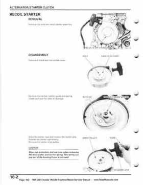 1997-2001 Honda TRX250 Fourtrax Recon Service Manual, Page 162
