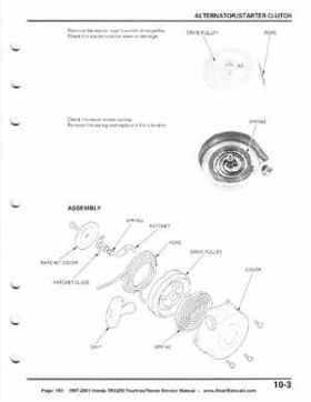 1997-2001 Honda TRX250 Fourtrax Recon Service Manual, Page 163