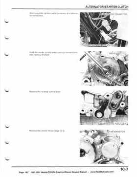 1997-2001 Honda TRX250 Fourtrax Recon Service Manual, Page 167
