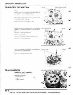 1997-2001 Honda TRX250 Fourtrax Recon Service Manual, Page 182