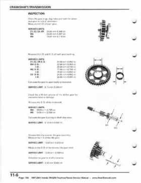 1997-2001 Honda TRX250 Fourtrax Recon Service Manual, Page 184