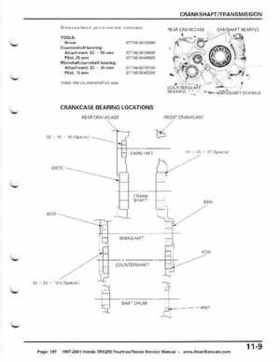 1997-2001 Honda TRX250 Fourtrax Recon Service Manual, Page 187