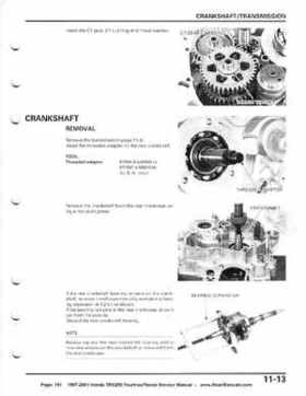1997-2001 Honda TRX250 Fourtrax Recon Service Manual, Page 191
