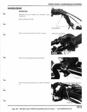 1997-2001 Honda TRX250 Fourtrax Recon Service Manual, Page 199
