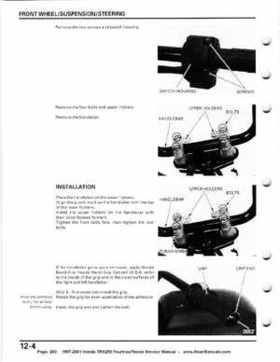 1997-2001 Honda TRX250 Fourtrax Recon Service Manual, Page 200