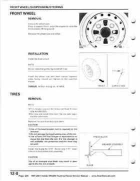 1997-2001 Honda TRX250 Fourtrax Recon Service Manual, Page 204
