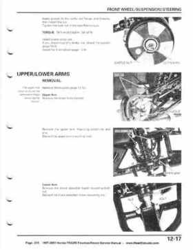 1997-2001 Honda TRX250 Fourtrax Recon Service Manual, Page 213
