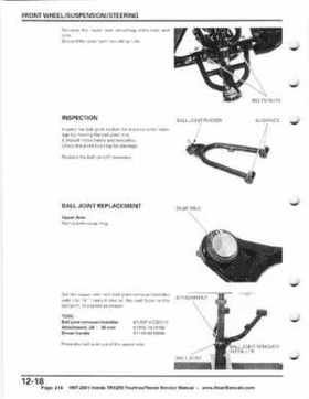 1997-2001 Honda TRX250 Fourtrax Recon Service Manual, Page 214