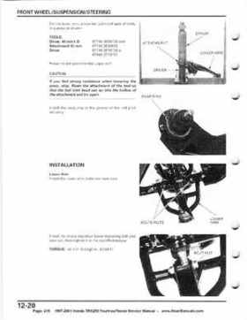 1997-2001 Honda TRX250 Fourtrax Recon Service Manual, Page 216