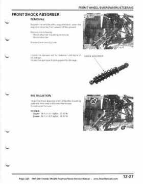 1997-2001 Honda TRX250 Fourtrax Recon Service Manual, Page 223
