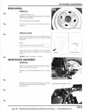 1997-2001 Honda TRX250 Fourtrax Recon Service Manual, Page 227