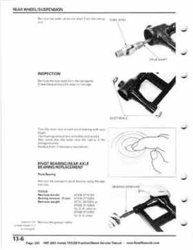 1997-2001 Honda TRX250 Fourtrax Recon Service Manual, Page 230