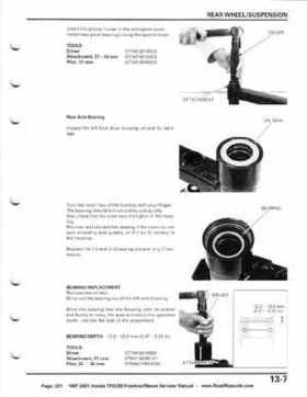 1997-2001 Honda TRX250 Fourtrax Recon Service Manual, Page 231