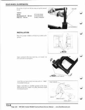 1997-2001 Honda TRX250 Fourtrax Recon Service Manual, Page 232