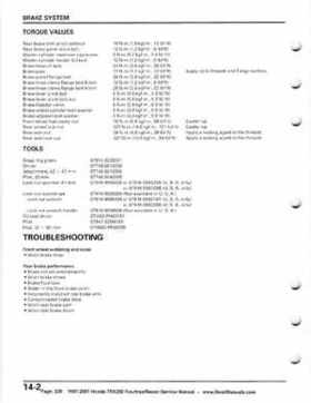 1997-2001 Honda TRX250 Fourtrax Recon Service Manual, Page 238