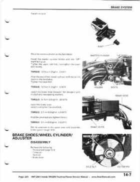 1997-2001 Honda TRX250 Fourtrax Recon Service Manual, Page 243