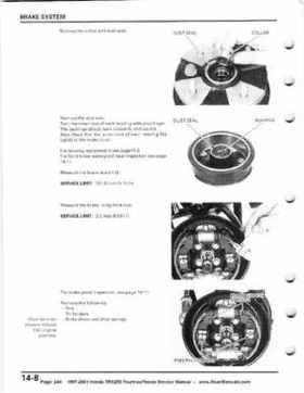 1997-2001 Honda TRX250 Fourtrax Recon Service Manual, Page 244