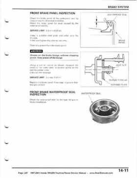 1997-2001 Honda TRX250 Fourtrax Recon Service Manual, Page 247