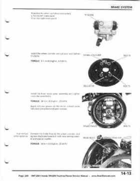 1997-2001 Honda TRX250 Fourtrax Recon Service Manual, Page 249