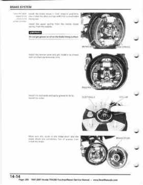 1997-2001 Honda TRX250 Fourtrax Recon Service Manual, Page 250