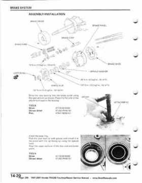 1997-2001 Honda TRX250 Fourtrax Recon Service Manual, Page 256