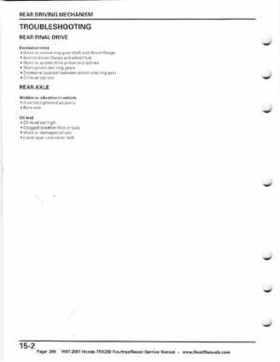 1997-2001 Honda TRX250 Fourtrax Recon Service Manual, Page 266