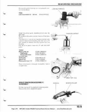 1997-2001 Honda TRX250 Fourtrax Recon Service Manual, Page 273