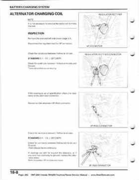 1997-2001 Honda TRX250 Fourtrax Recon Service Manual, Page 292