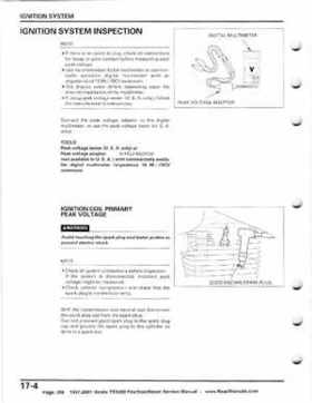 1997-2001 Honda TRX250 Fourtrax Recon Service Manual, Page 298
