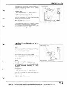 1997-2001 Honda TRX250 Fourtrax Recon Service Manual, Page 299