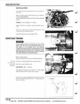 1997-2001 Honda TRX250 Fourtrax Recon Service Manual, Page 302