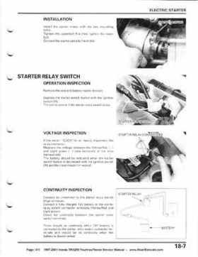 1997-2001 Honda TRX250 Fourtrax Recon Service Manual, Page 311