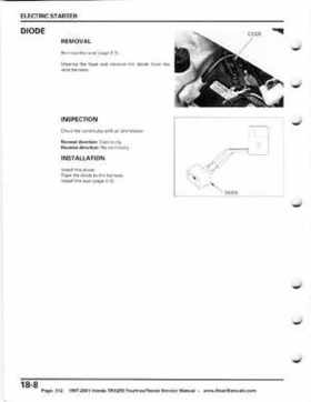 1997-2001 Honda TRX250 Fourtrax Recon Service Manual, Page 312