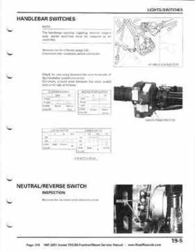 1997-2001 Honda TRX250 Fourtrax Recon Service Manual, Page 319