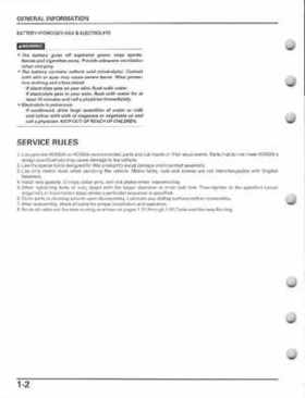 1997-2004 Honda Fourtrax Recon TRX250TE/TM Service Manual, Page 6