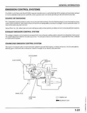 1998-2001 Honda Fourtrax Foreman TRX450S, TRX450ES Factory Service Manual, Page 35